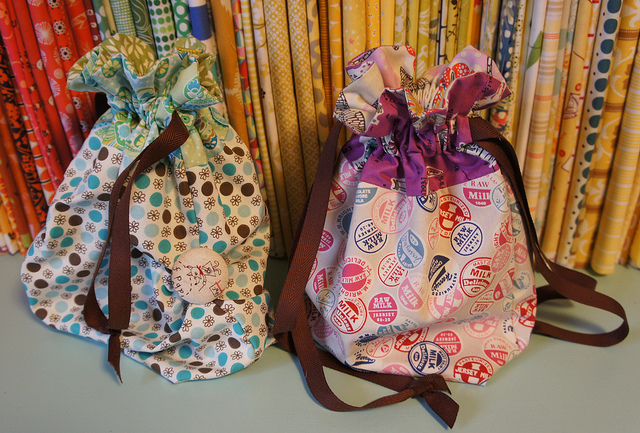 handmade drawstring bags